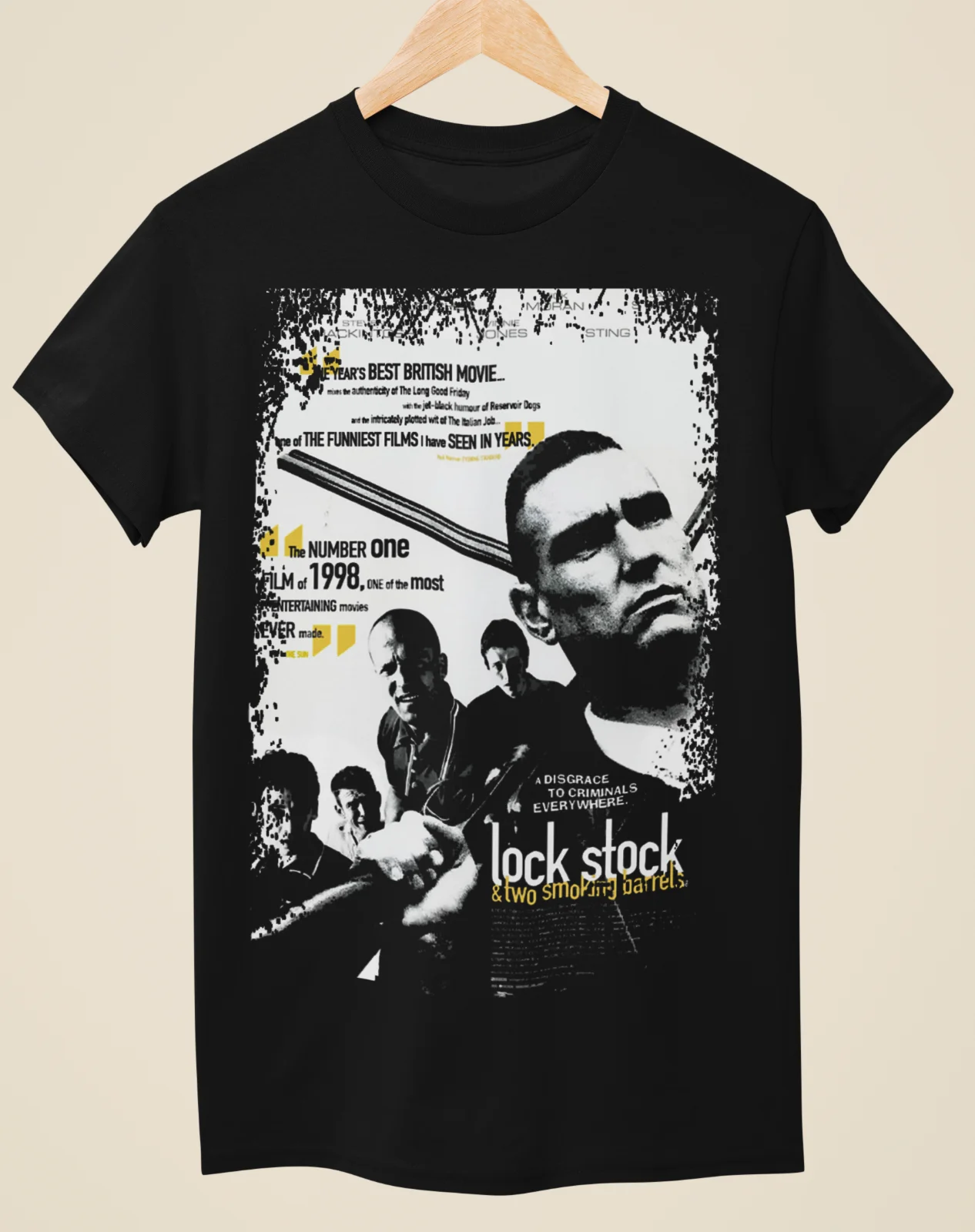 Lock, Stock & Two Smoking Barrels - Movie Poster Inspired Unisex Black T-Shirt