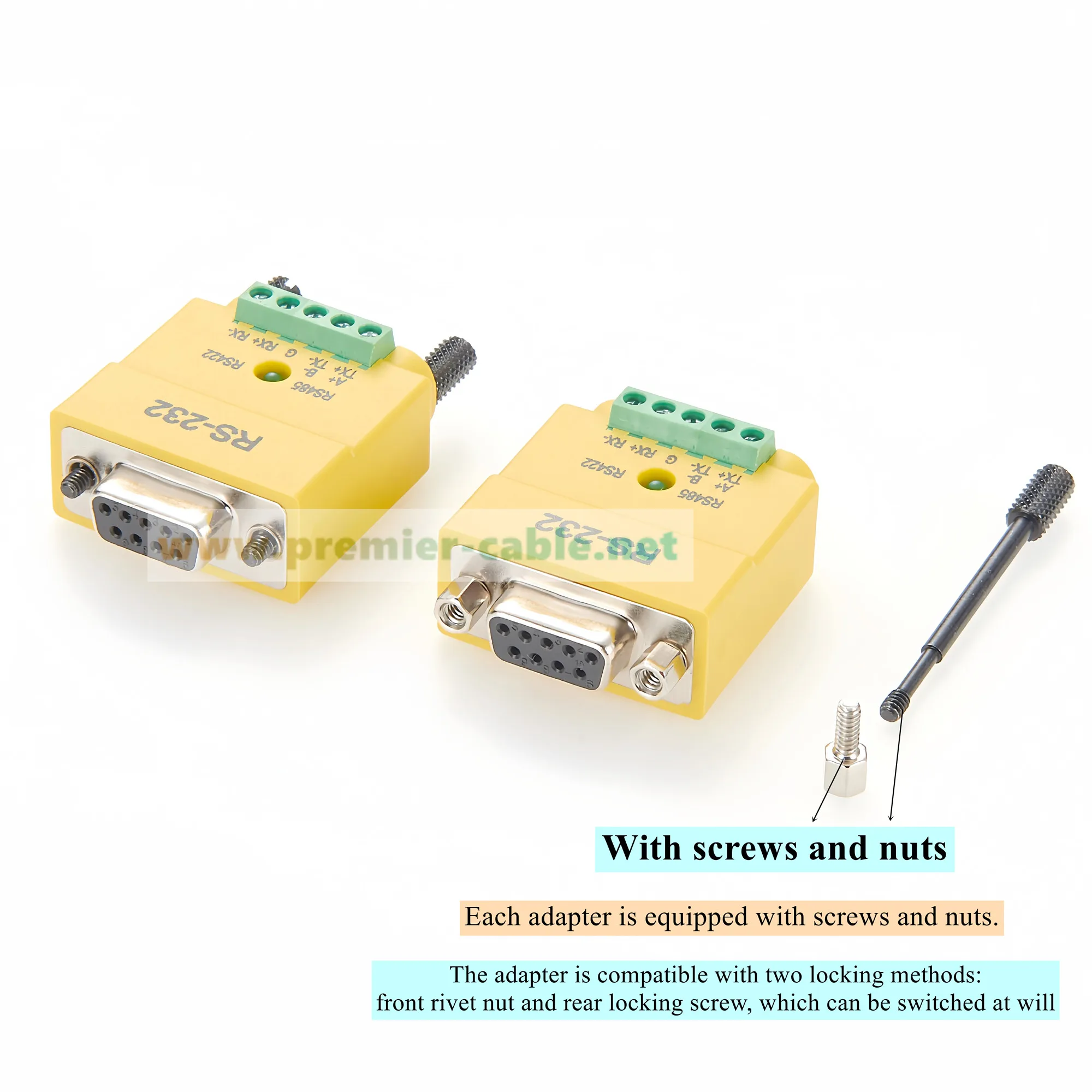 RS232 to RS485 RS422 Converter DB9 Female to 5pin Terminal Block RS232 to RS485 converter RS232 to RS422 Serial Port Converter