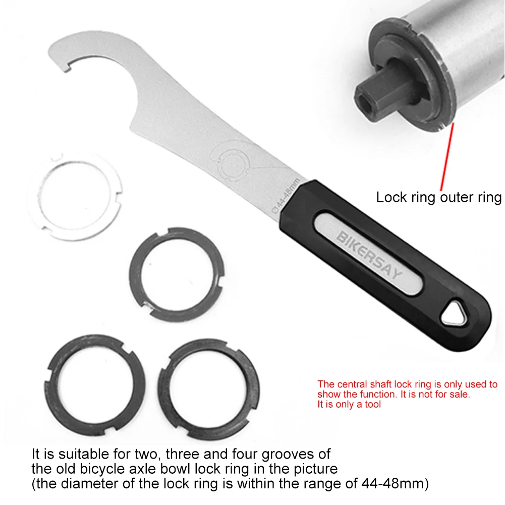 

BIKERSAY Bike Bottom Bracket Repair Tool Stainless Steel Bicycle Axle Tail Hook Wrench Portable Maintenance Repair Tools