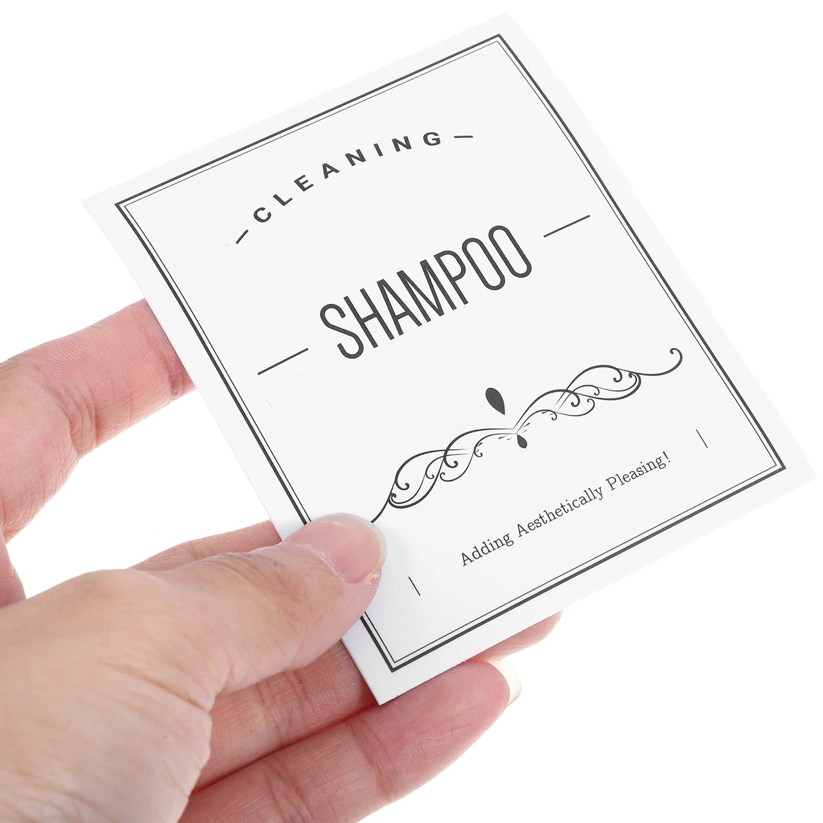 

24 Pcs Waterproof Labels Bathroom Dispenser Shampoo Bottle Stickers Self Adhesive PVC Foldable Easy Durable Practical Sub Tags