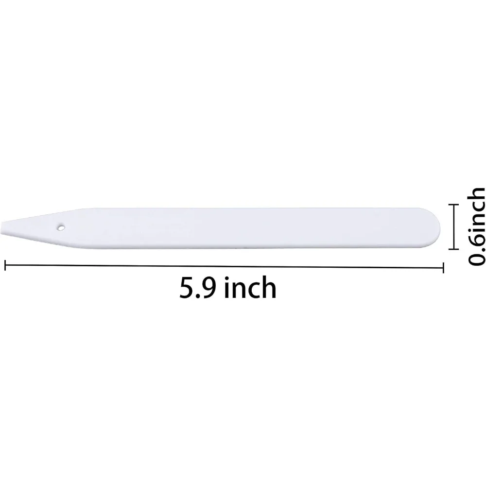 100pcs White 6-Inch Plastic Plant Markers, Durable & Reusable