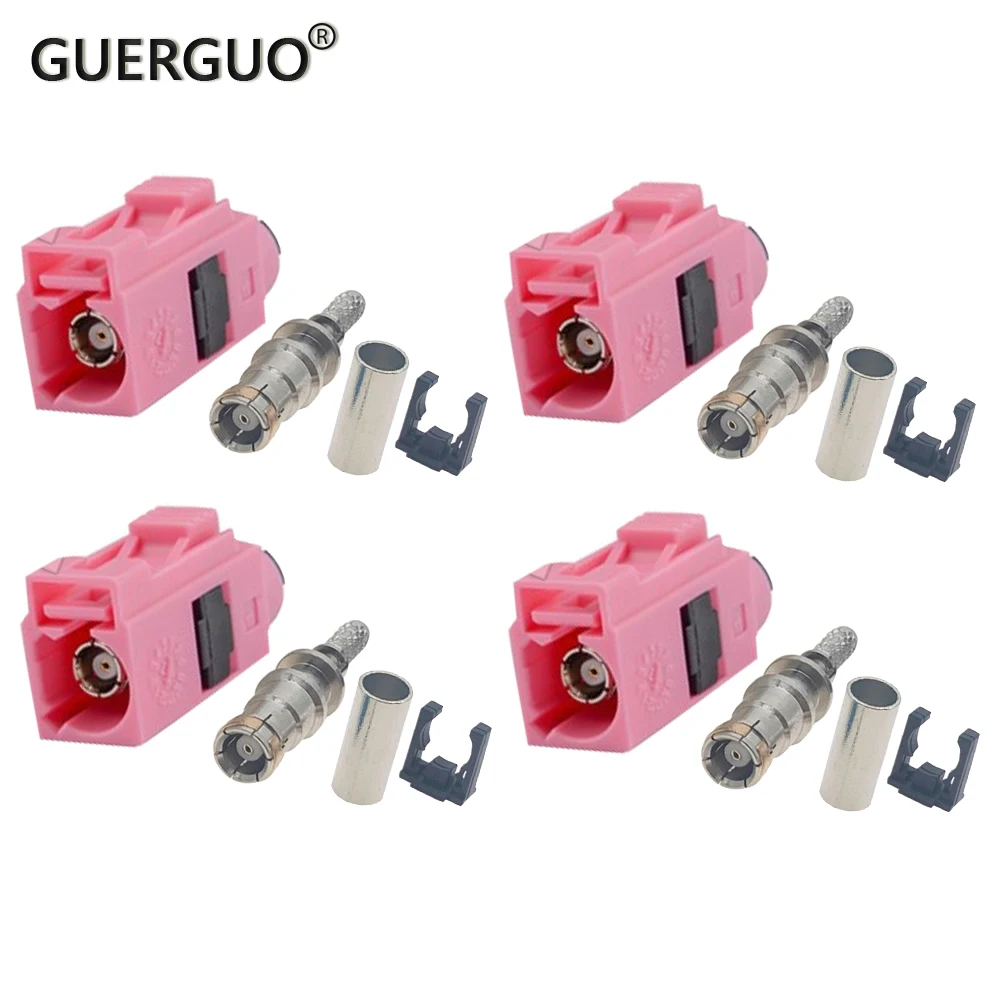 1PCS Fakra H Male Female Jack Plug Universal  Connector Soldering RF Coaxial Wire Connectors for RG316 RG174 Pigtail Cable