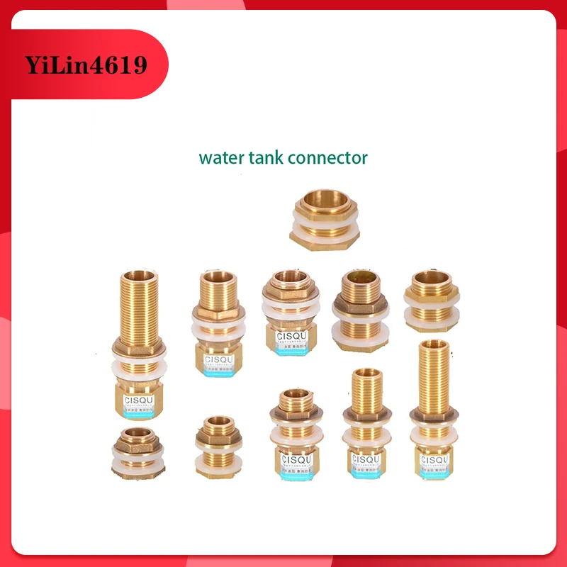 

1/2IN 3/4IN all copper water tank connector accessories 1 inch lengthened internal and external wire drainage interface