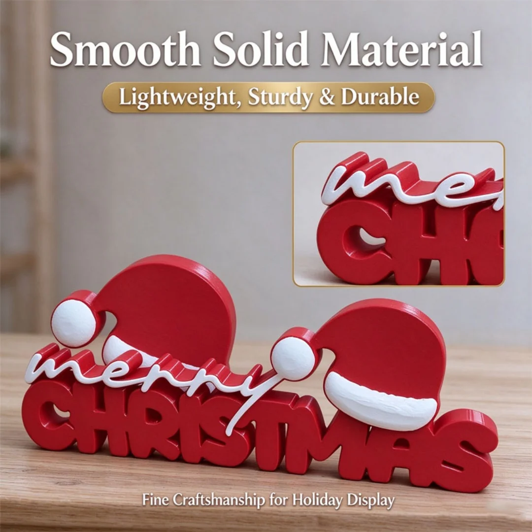 Merry Christmas Decorative Sign 1pc Decorative 3D Letter Board Perfect for Creating a Festive Atmosphere Christmas Decoration