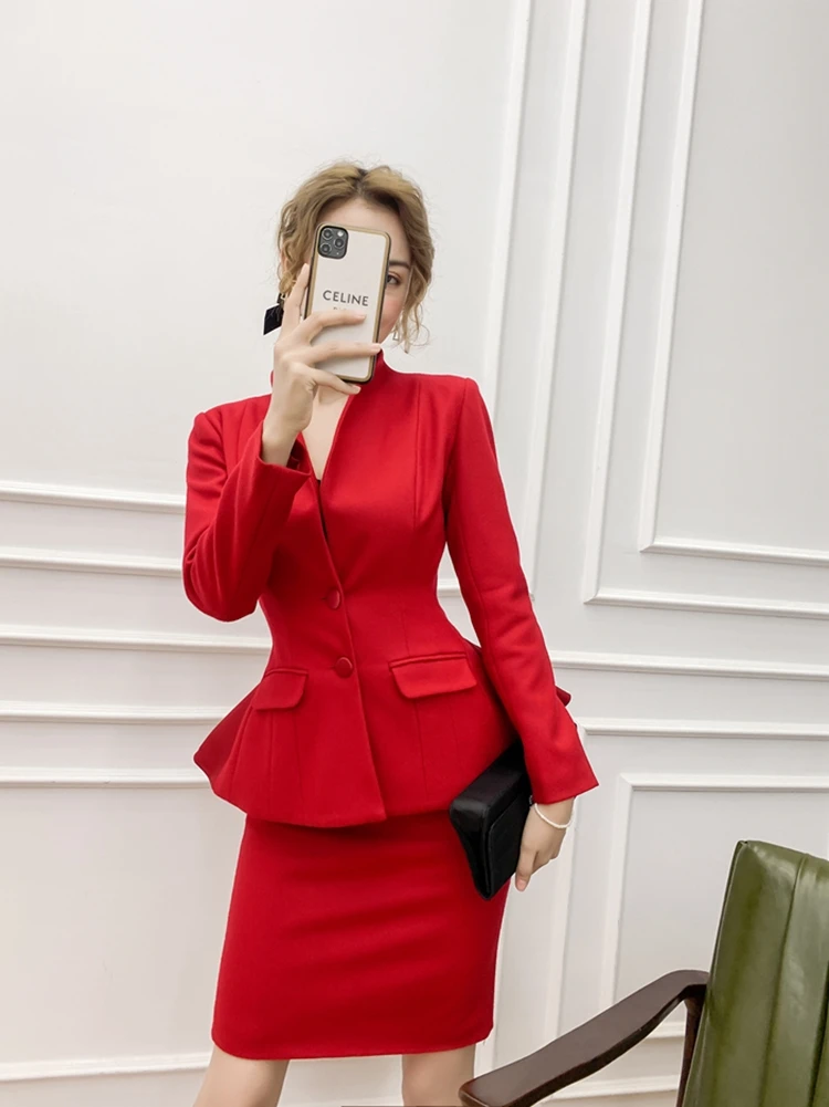 Smoking Outfit Winter Bride Toasting Outfit Versatile Wedding Outfit Slim Fit Waist Cinching Short Jacket Long Sleeved Suit