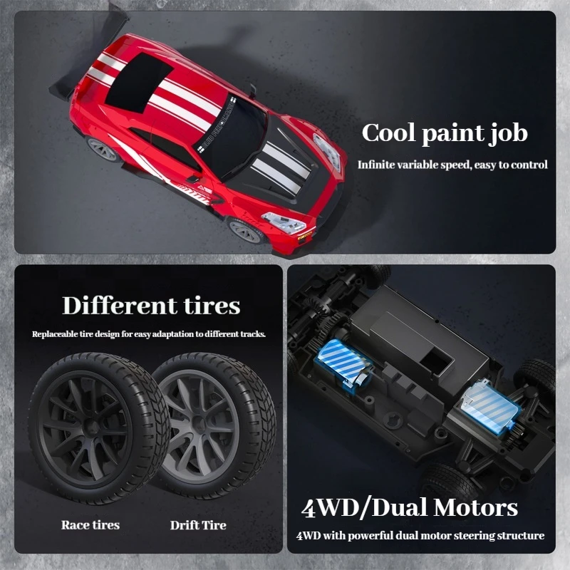 RC vierwielaandrijving afstandsbediening drijvende auto 1:20 met verlichting racewagen hot selling afstandsbediening auto