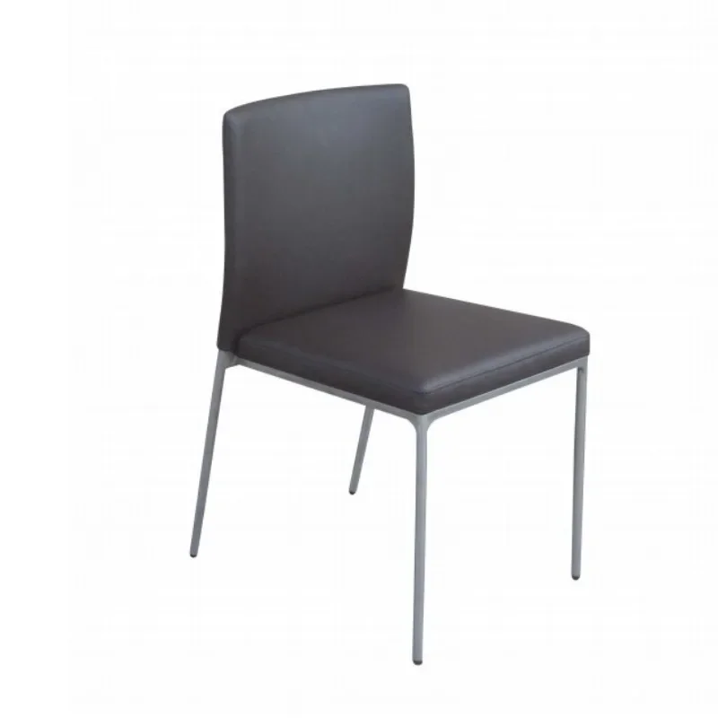 Nordic dining chair, home backrest leather dining chair, conference negotiation chair can be stacked restaurant stainless steel
