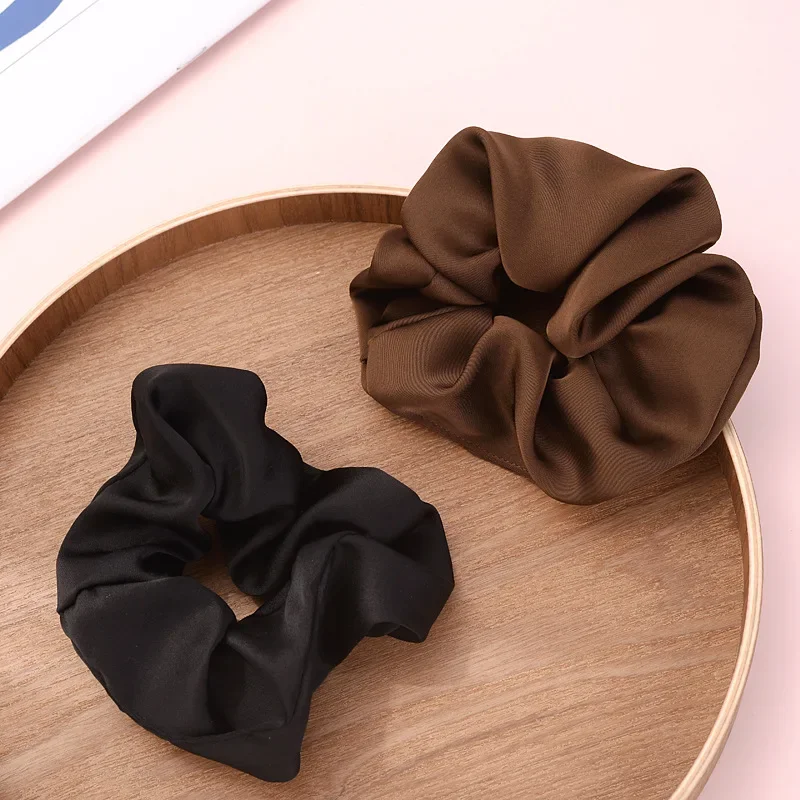 New Classy Retro Elegant Solid Color Intestine Ring Hair Band Elastic Hair Bands Girls\' Women Hair Accessories Wholesale