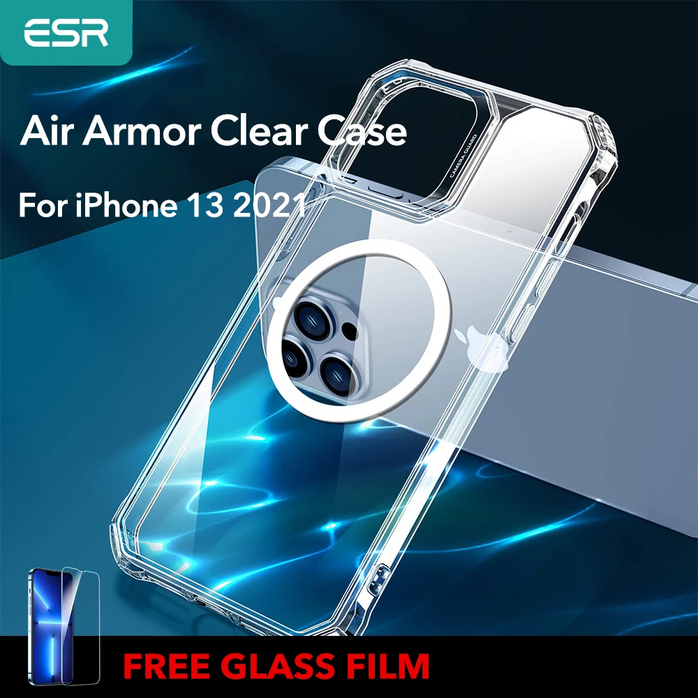 

ESR for iPhone 13 Pro Max Case Air Armor Cover for iPhone 13 Pro Macsafe Magnetic Halolock Hard Back Protective Case Shockproof