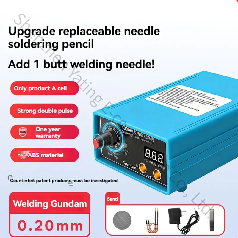 5000W Spot Welder Spots Welding Machine Welding Thickness: 0.1-0.15mm 18650 Battery DIY Kit Lithium Battery Spot Welder