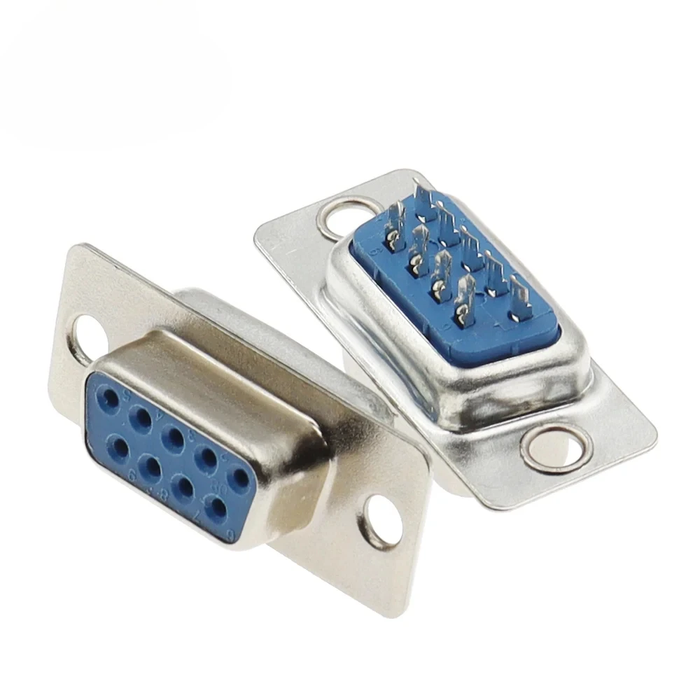 DB9 Adapter Connector Core RS232 Serial COM Plug Connectors Hole/Pin Female Male Port Socket DP9 Plastic Case