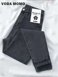 2023 neue Weibliche Frühling Herbst Hosen Dünne Stretch Jean Für frau Hohe Taille pencilPants Vintage Dünne Denim Hosen Streetwear