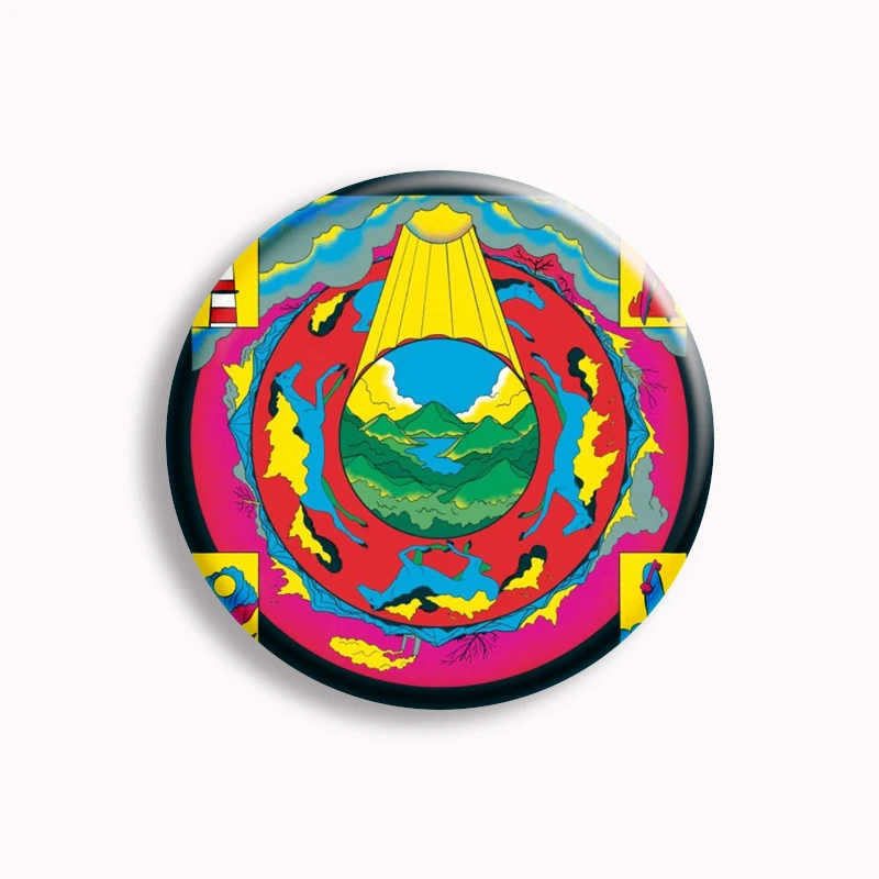 Psychedelic Grateful Dead Band Soft Button Pin Rock Punk 3d Dancing Bears Aesthetic Classic Brooch Badge Bag Decor Fans Collect