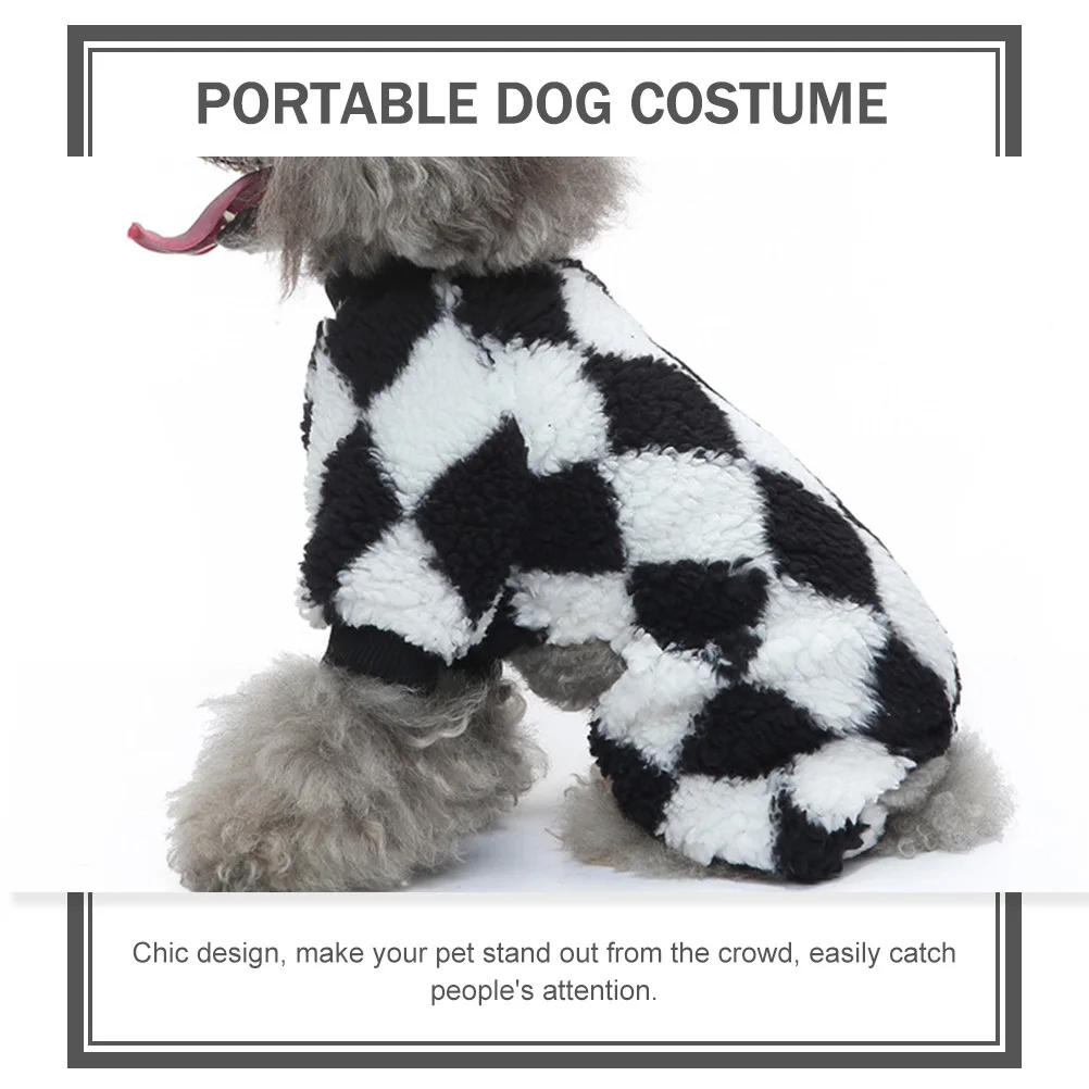 

Pet Onesie Pajamas Comfortable Dog Clothes Footed Puppy Costume Portable Furry Puppy Accessory Household Dog Sleepwear