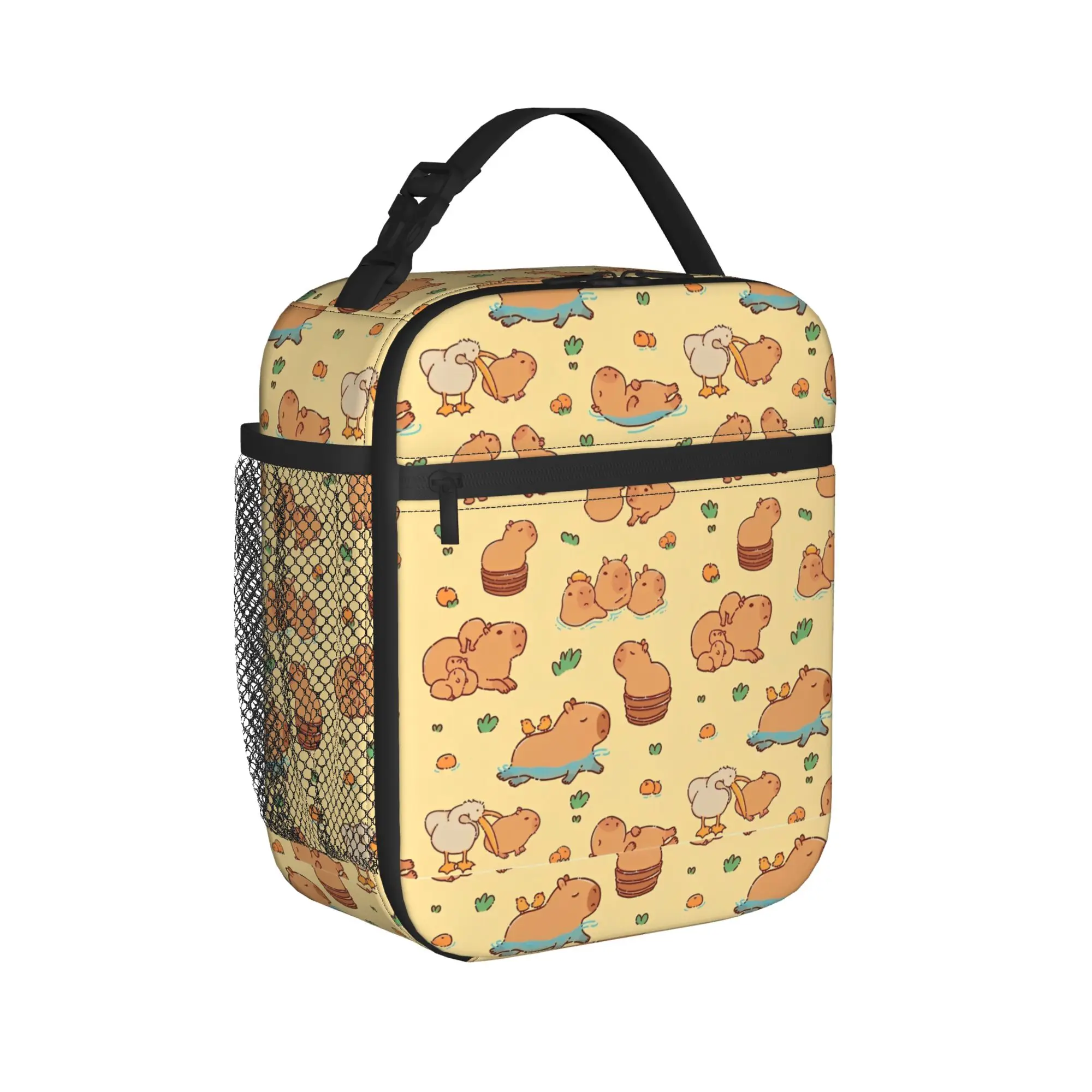 Cute Cartoon Capybara Thermal Insulated Lunch Bags for Travel  Portable Food Bag Container Cooler Thermal Food Box