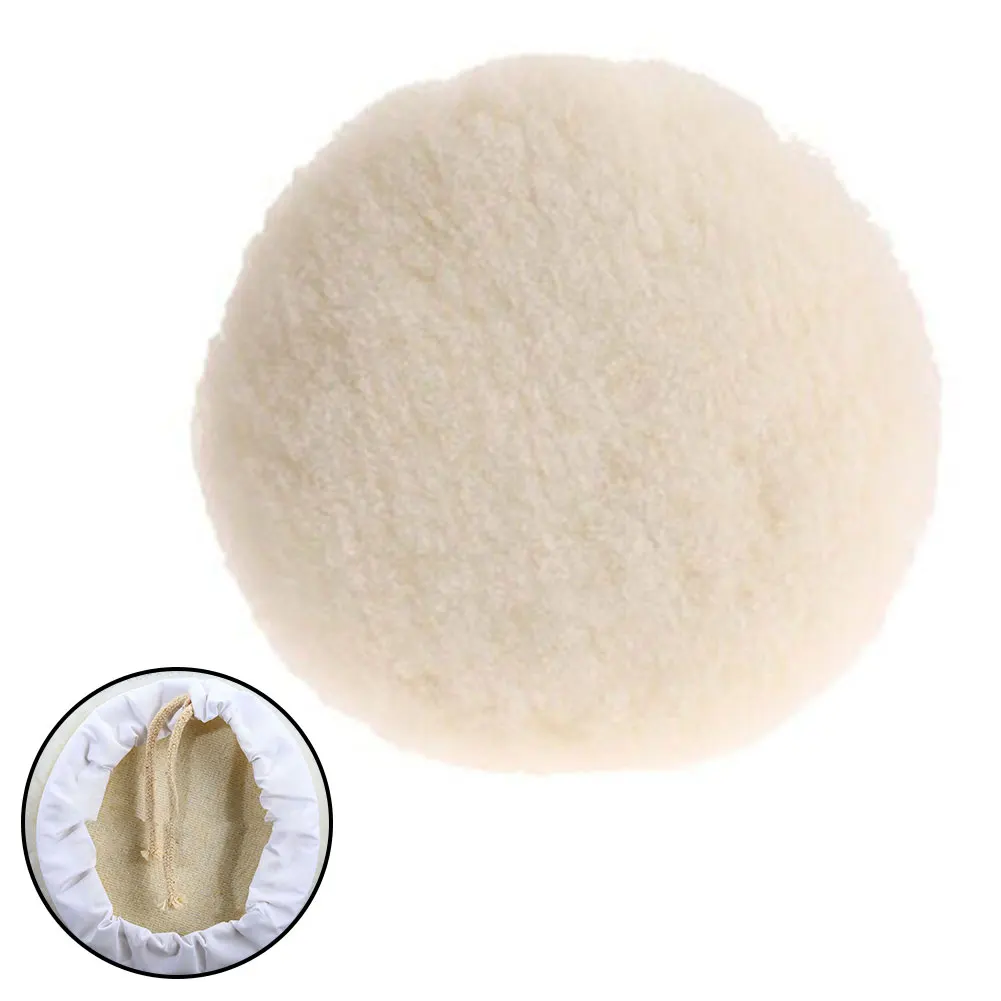 

Buffing Cushion Wool Polishing Pad Vehicle Washable With Loop 7in Artificial Woolen Glass Cleaning Replacement