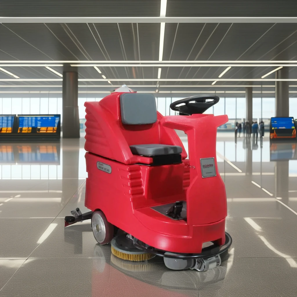 Best Quality Electric Scrubber Machine Ride-On Floor Sweeper from Turkey for Big Areas Core Plastic Brush Component with Motor