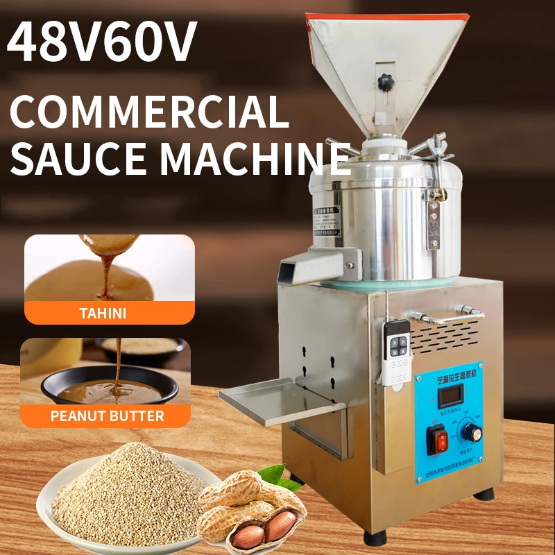 

Automatic Electric 800W Vertical/Horizontal Tahini/Peanut Butter Colloid Mill Pepper Paste Grinding Machine 15KG/H Capacity