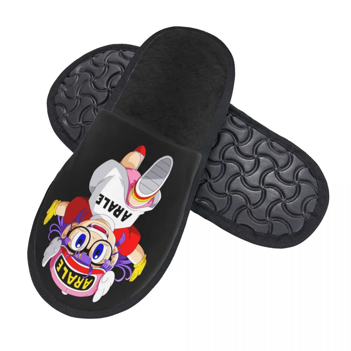 Arare Arale Purple Dr Slump Cozy Scuff مع شبشب من إسفنج الذاكرة للنساء أحذية منزلية للسبا
