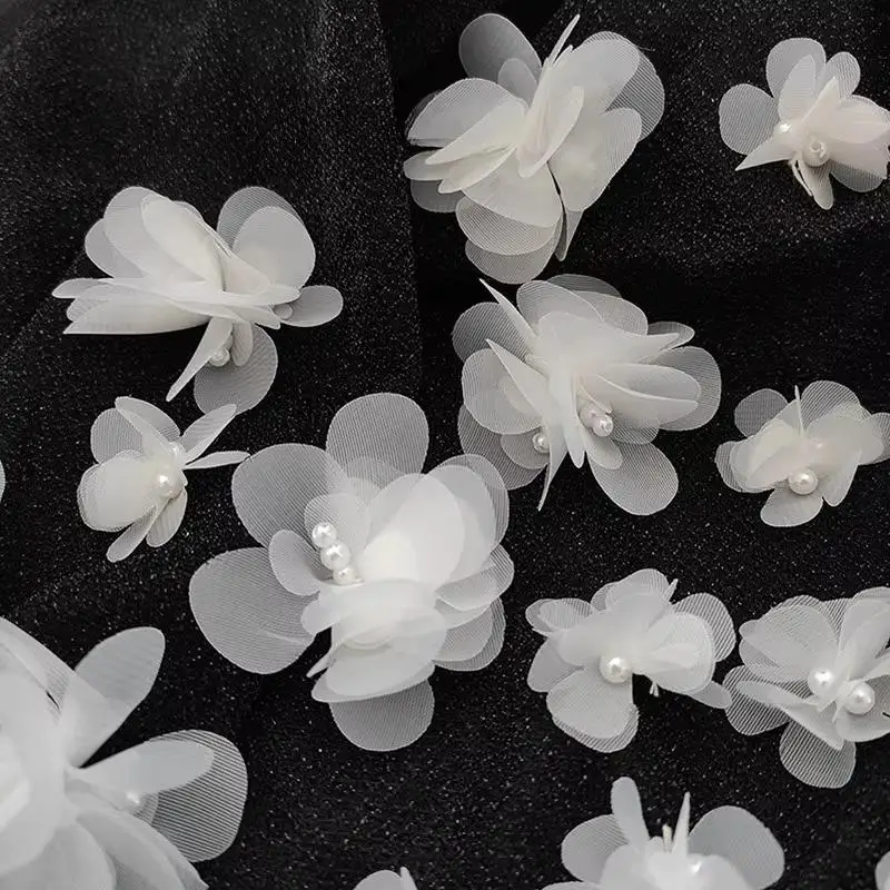 10 Stück Blumenstickerei-Applikations-Patches, Spitzenbesatz für DIY-Hochzeitsringkissen-Dekoration – Detail 2