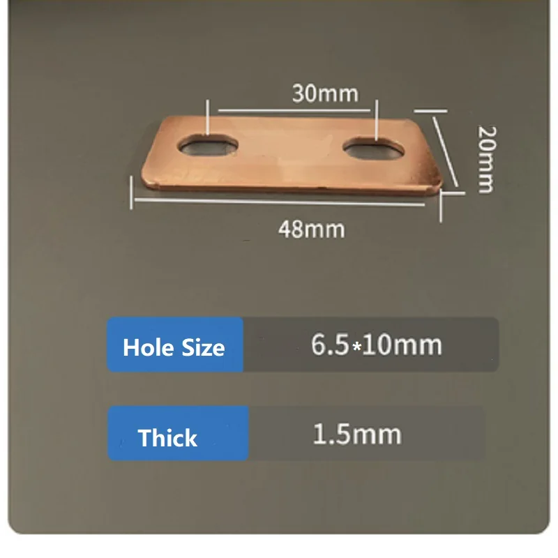 4 sztuk LiFepo4 baterii szyny złącze miedziane pasek klip polak kontakt 27/30/35/40/45/50mm Hole Pitch 20mm szerokość dla ogniw litowych