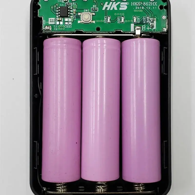New【3*18650 Battery Power Bank Case With 3 USB Ports Free Welding DIY Battery Holder Storage Box For Emergency Phone Charging】 view 3