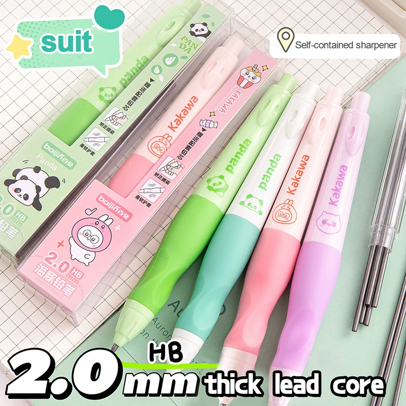 Cute Dolphin 2mm Mechanical Pencils Carpenter Drafting HB Pencil Writing Drawing Sketching Kawaii School Supplies