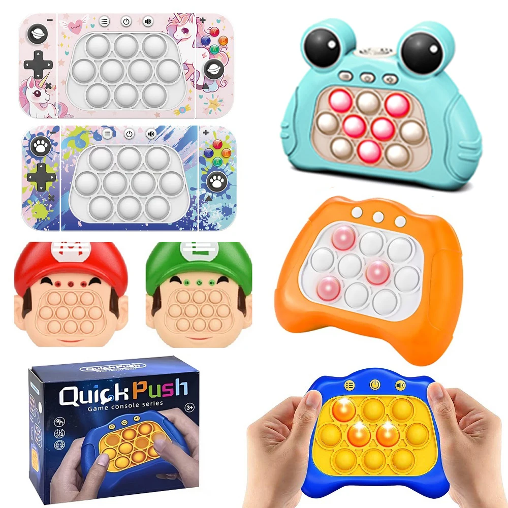 Electronic Quick Push Light Up Pop Game Gadget Toys are Handheld Game Toys Sensory Decompression Jigsaw for Adults and Children