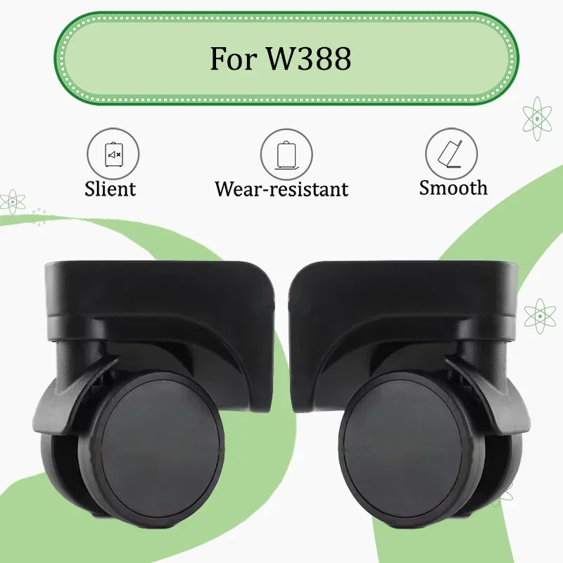 

For W388 Silent Suitcase Ultra-Smooth 360° Swivel Replacement Wheels Delivering a Silent Rolling Experience For Premium Luggage
