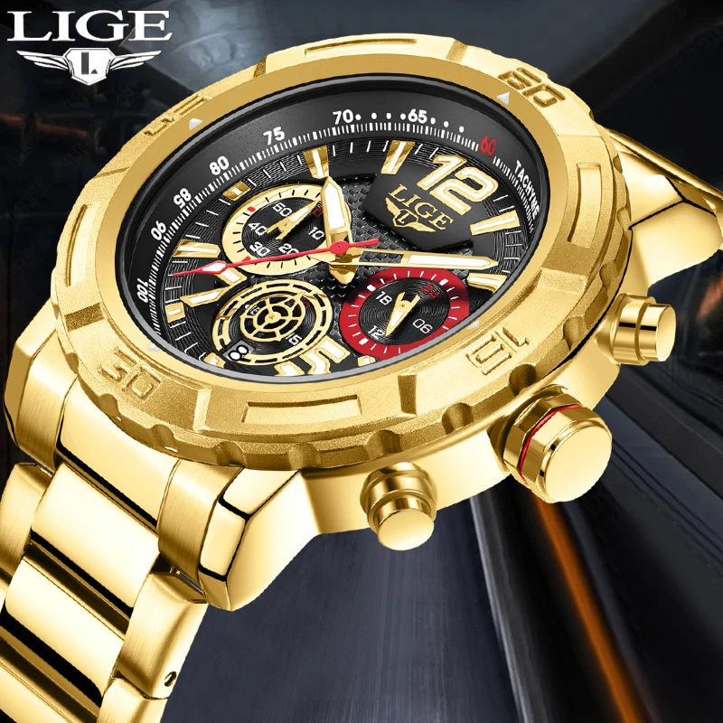 

LIGE Watches For Men Top Brand Luxury Men Watch Fashion Business Waterproof Sports Quartz Chronograph Wristwatch Montre Homme