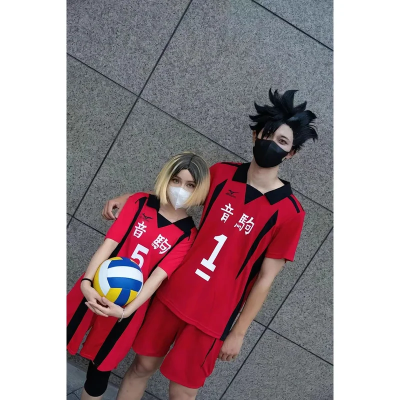HN8 Anime Haikyuu Disfraces de cosplay Nekoma High School Volleyball Club Ropa deportiva Jerseys Uniforme Kenma Kozume Kuroo Tetsuro8...Gf
