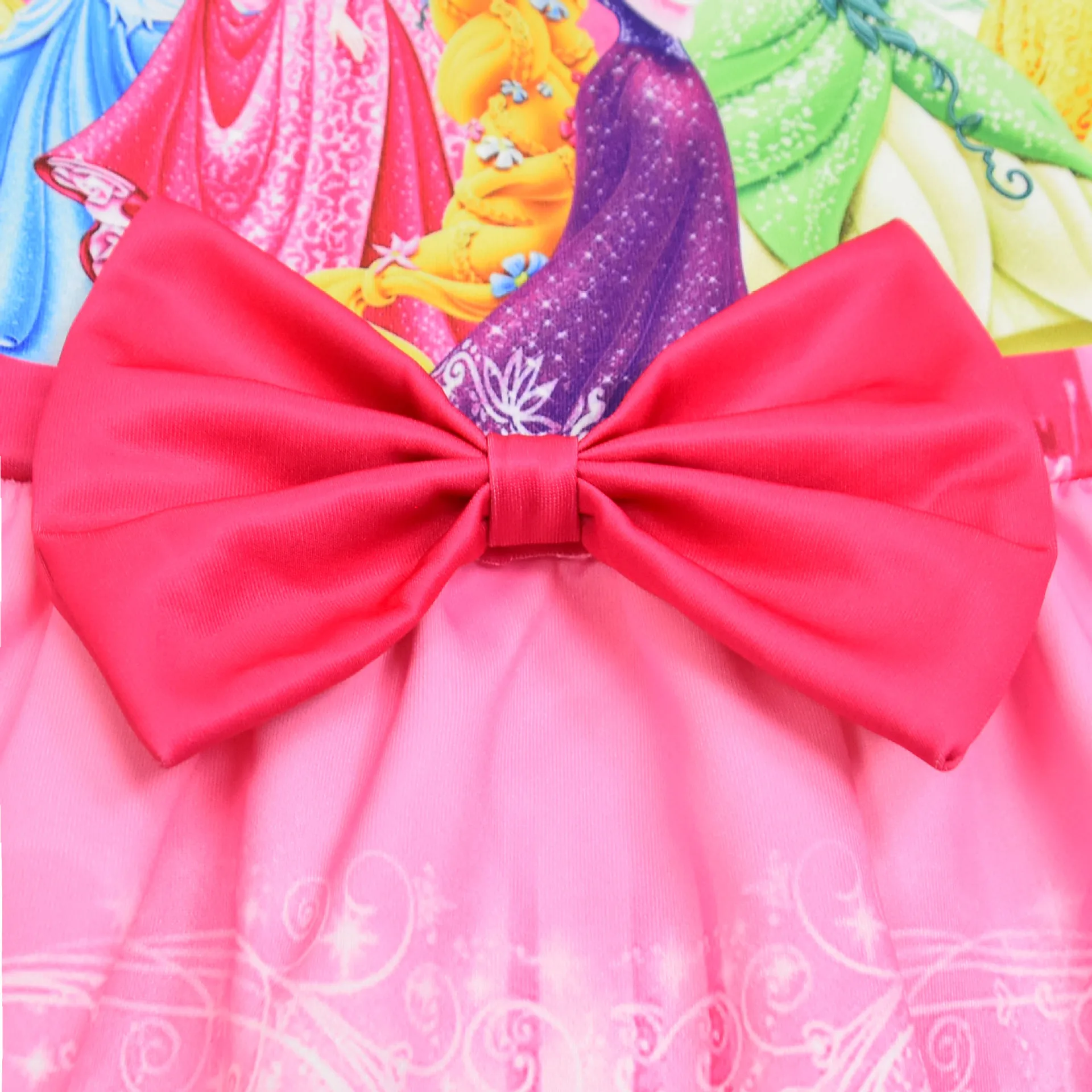 2024 Cinderella Snow White Princess Children\'s Girls Dress  Long Hair Belle Mermaid Dress Skirt Birthday Party Gift for Kids