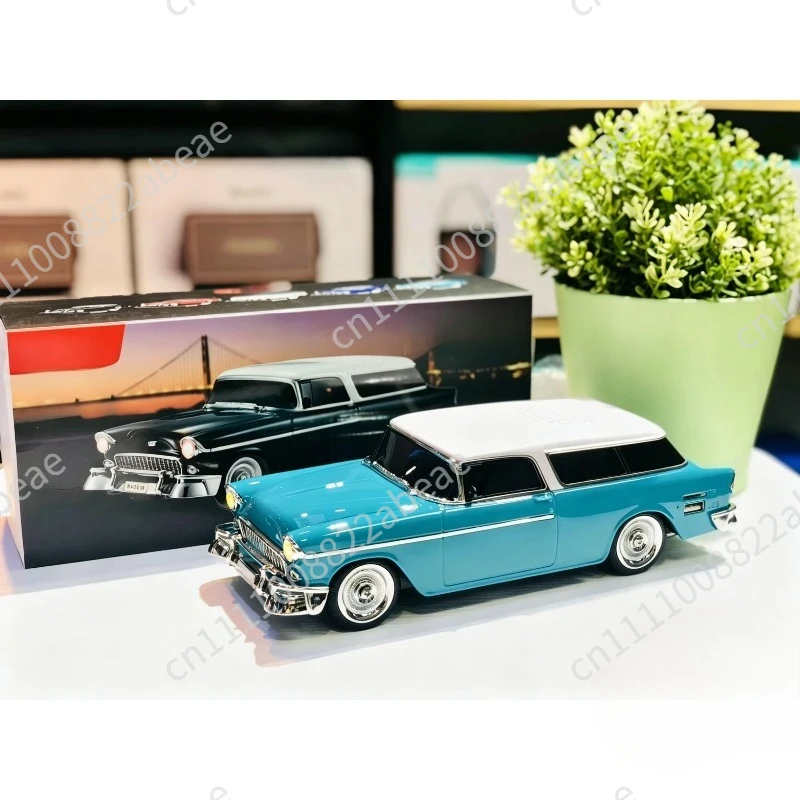1 PCS WS-1955 Wireless Desktop Party Portable FM Radio Mini Karaoke Speaker with Classic Retro Car Design  for Home Travel Gifts
