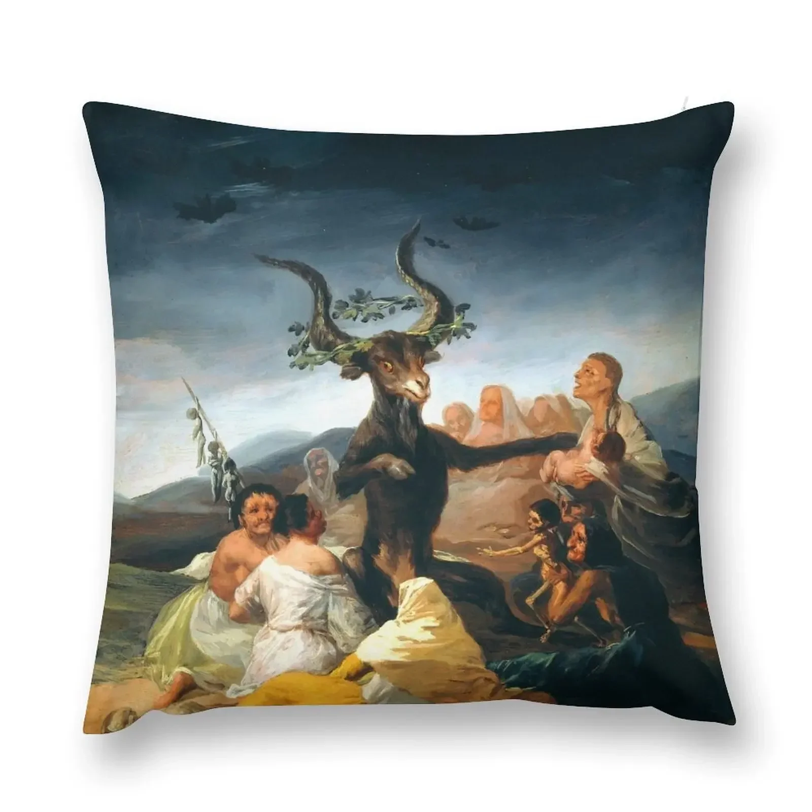 Francisco Goya The Sabbath of witches Throw Pillow Christmas Covers For Cushions Sofa Cushions Cover pillow