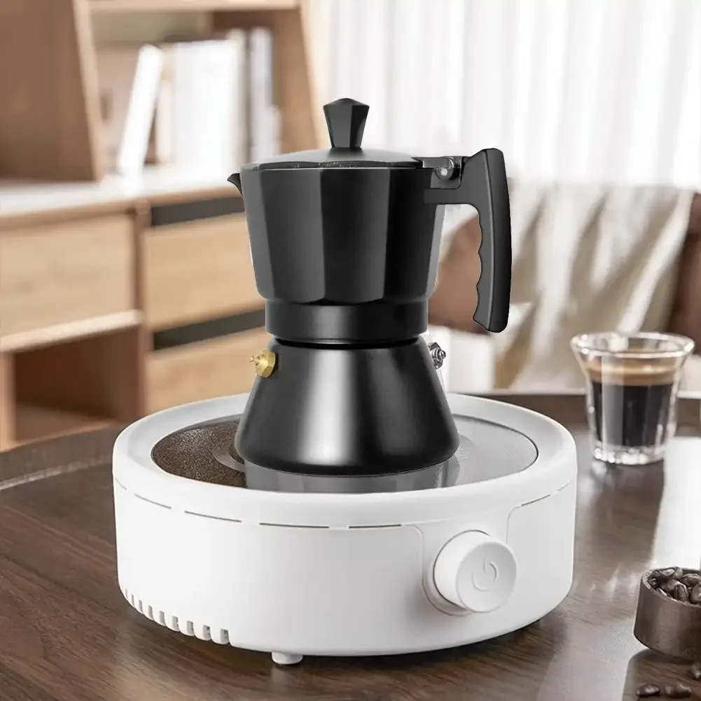 Cafetera Moka italiana de aluminio, cafetera Espresso de 150/300ml, Cocina de Inducción, percolador, estufa, cafetera casera