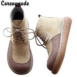 Careaymade-stivali Casual invernali e primaverili stivali da donna caldi a tubo corto in peluche con cinturino in stile college stivali corti per muffin scarpe da donna