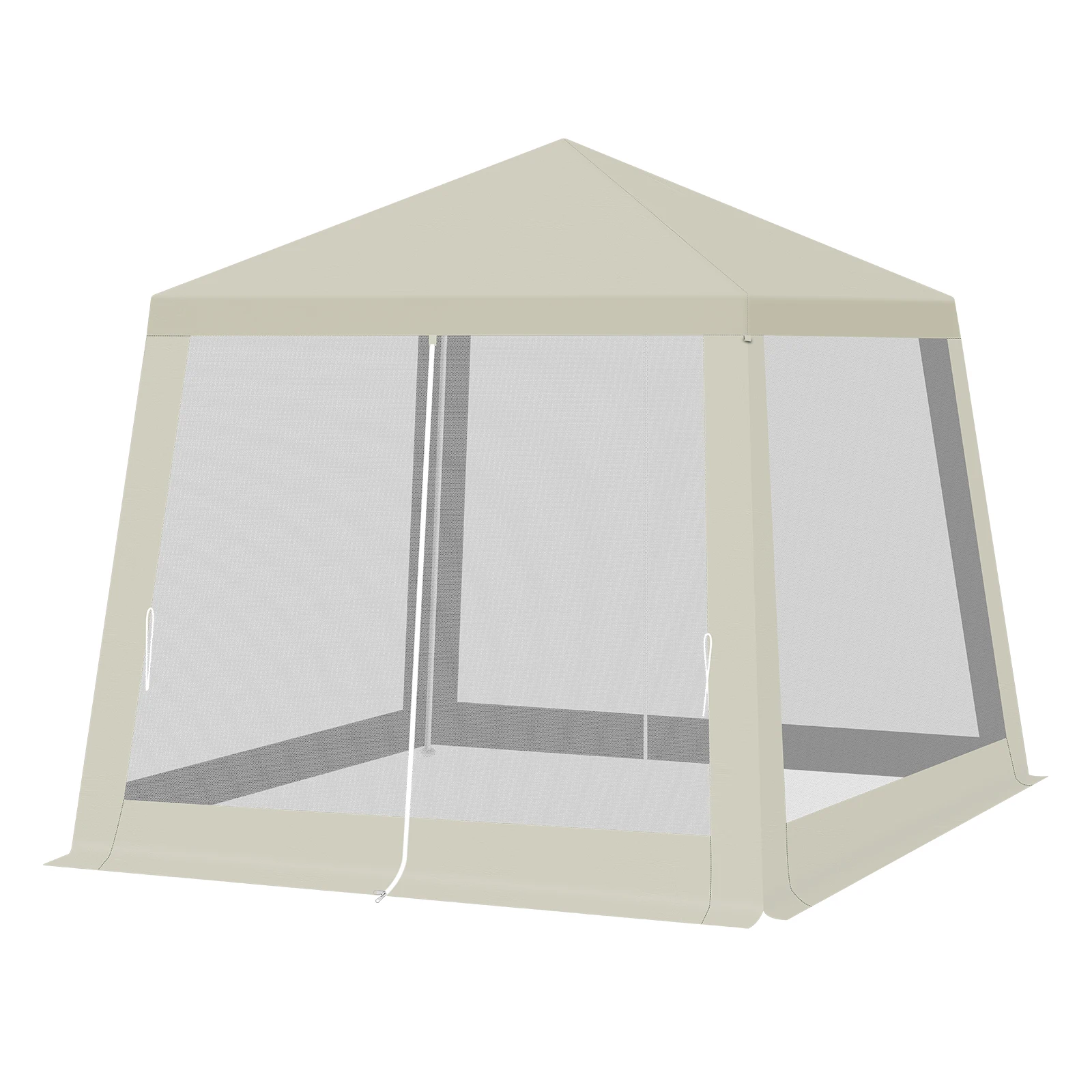 WOLTU-Gazebo de jardín Barnum con mosquitera, pérgola de recepción, tienda de fiesta, paredes laterales de malla para terraza al aire libre, patio, 3x3m