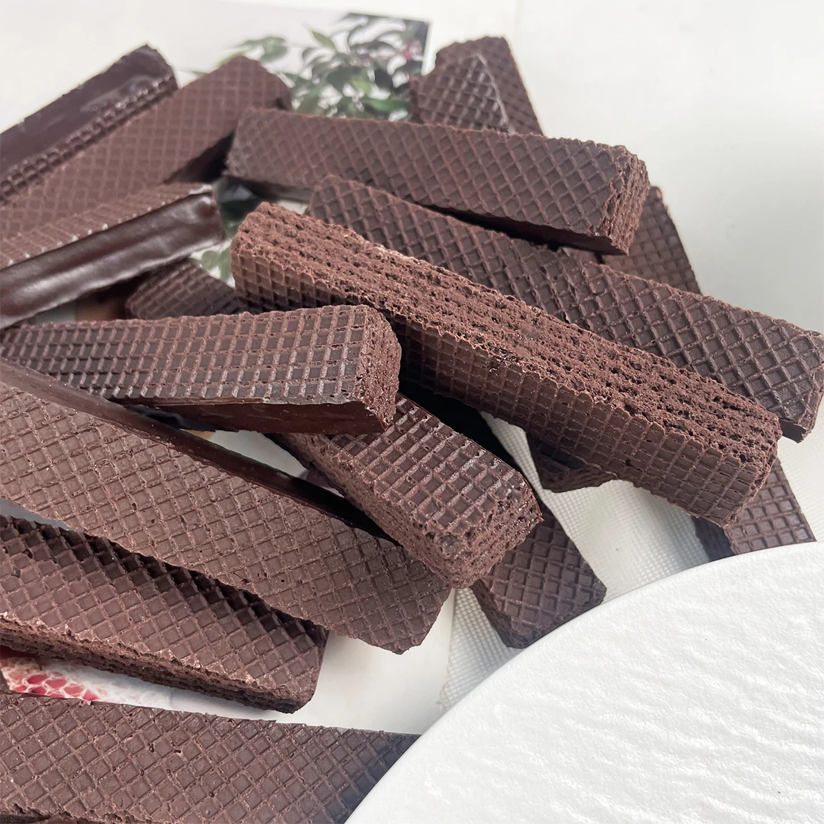3/10 Stück Künstliche Schokoladenwaffel-Sticks, Realistische Keksmodelle für Fotografie-Requisiten, Café-Dekoration, Küchen-Spielzeug – Detail 5