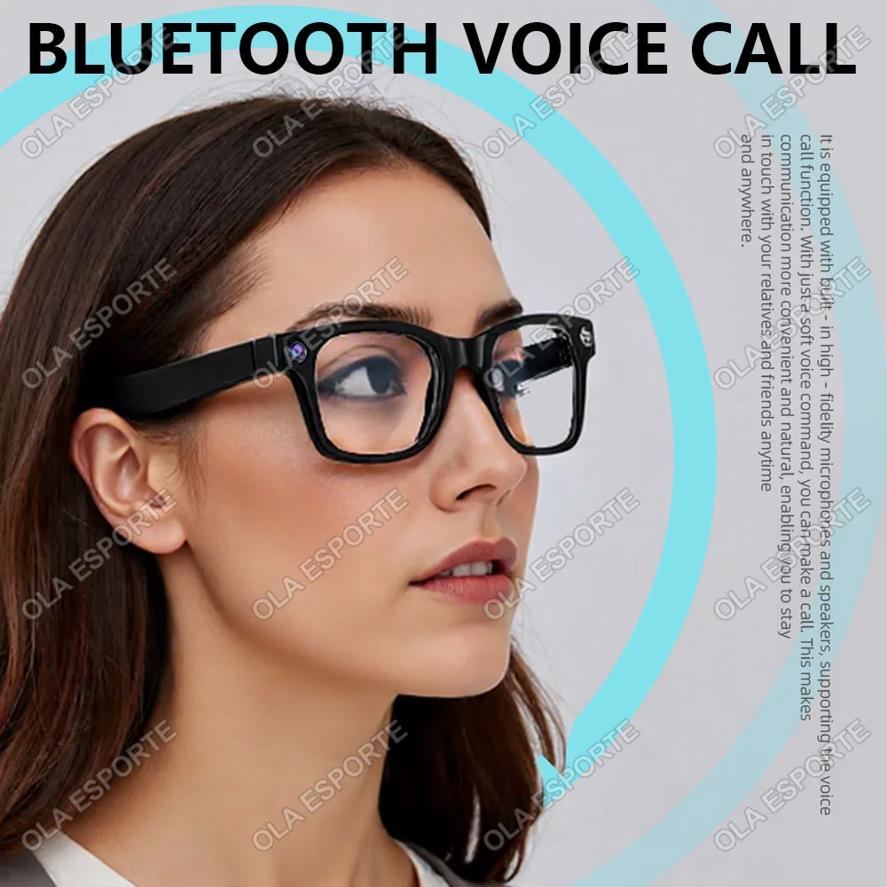 HD 2000W Camera AI Smart Glasses ChatGPT Wifi Bluetooth Connection Music 400Mah Battery Voice Assistant Smart Glasses Men Women