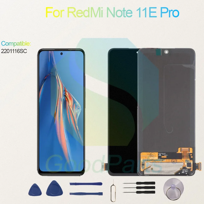 Test Before Ship For RedMi Note 11E Pro Display Touch Screen Digitizer Panel Assembly Lcd Screen 2201116SC Note 11E Pro Screen D