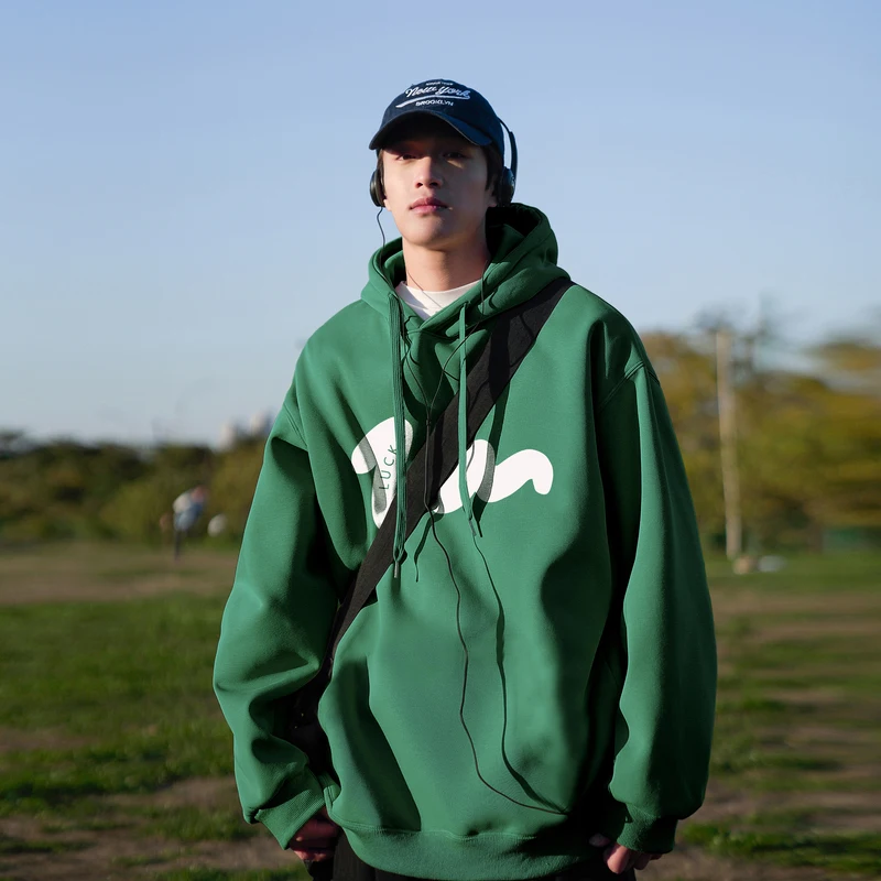 

Casual Men's Hoodie Sweatirt Simple Design Spring Autumn New Sle Japanese Retro y Jaet Loose Fit Printed Geometri...