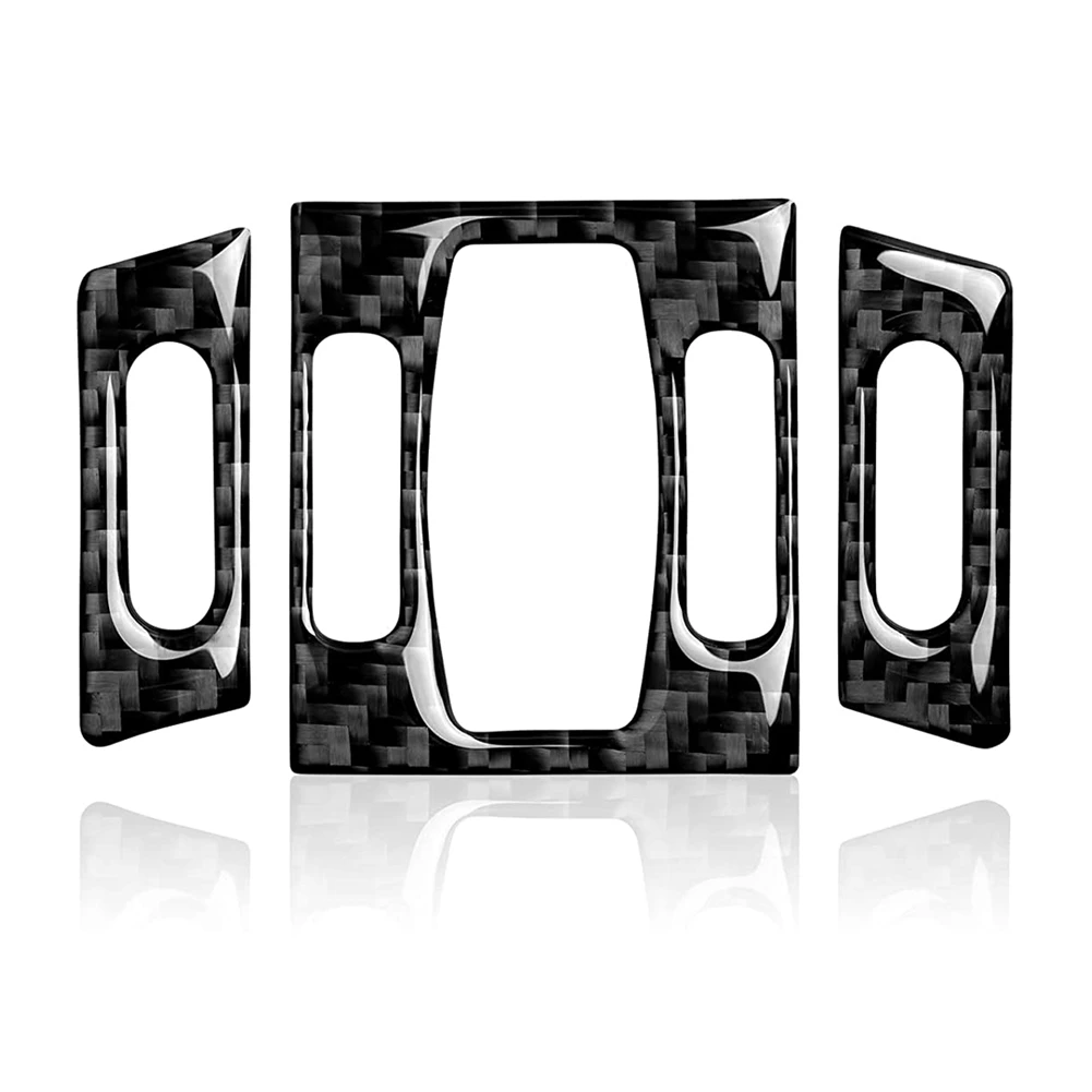 وحدة التحكم المركزية في السيارة ملصق غطاء مكيف الهواء ، شريط من ألياف الكربون لسيارة بي دبليو 5 سلسلة E60 42-ks ، ملحقات