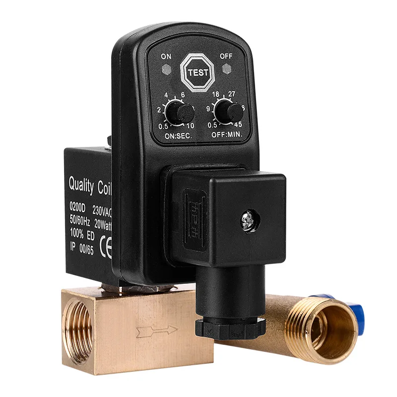 Automatic Drain Valve Electronic Timing Drain Drain Air Electric Switch Solenoid Valve 220v 1/2 \