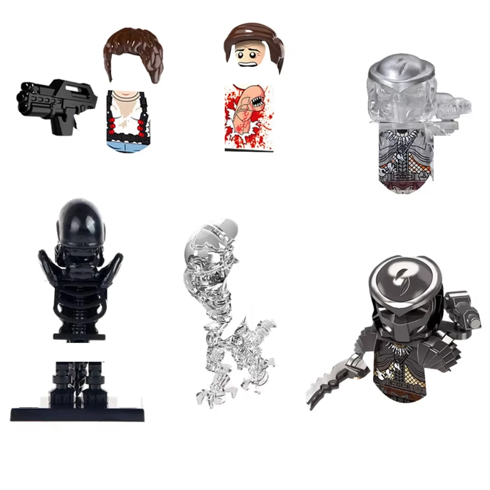 PG1127 Alien Blut Roboter Krieg Modell Bausteine Erleuchten Action Figure Ziegel Spielzeug Für Kinder PG1089 PG1090
