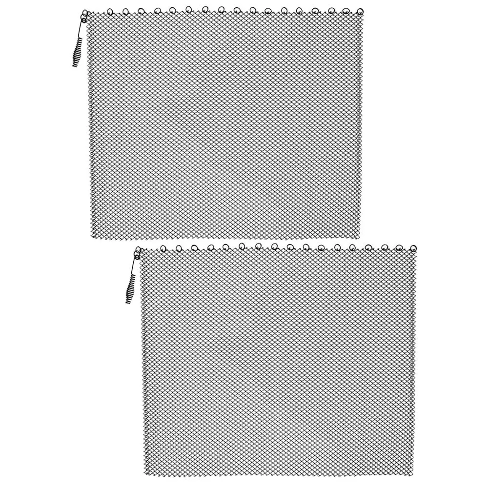 

2Pcs Fireplace Mesh Screen Curtain Hearth Mesh Panel Sparks Guard Home Decor Fireplace Screen Panel Hearth Sparks Guard Curtains