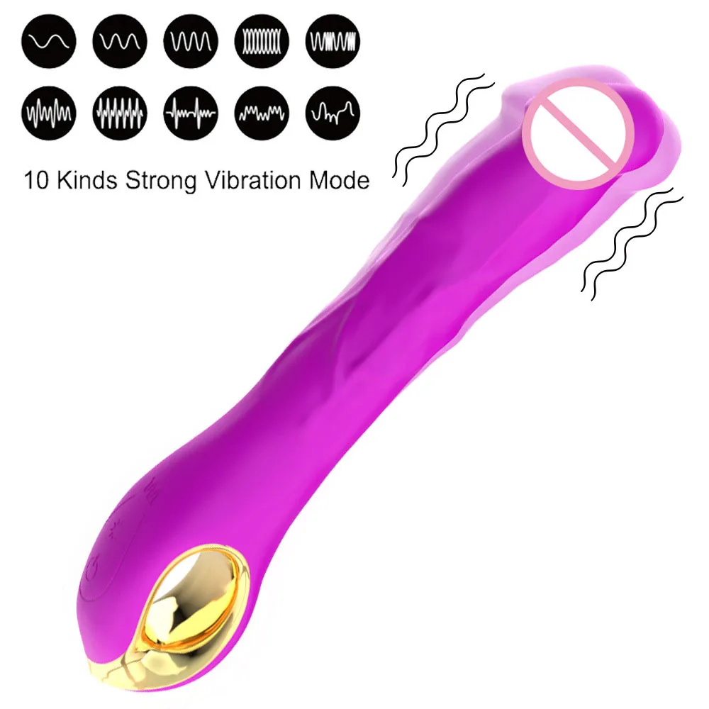 10 وضع واقعية تهتز دسار G-بقعة هزاز الأرجواني الذهب اهتزاز قوي المرأة لعبة الجنس لينة #4