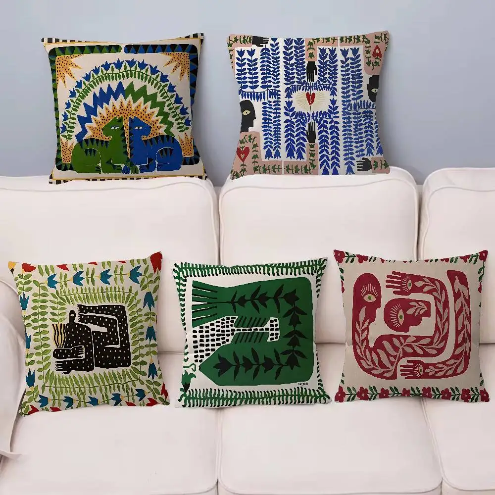 Ancient Egypt Tiger Leopard Lucky Dragon pillow cover sofa cushion cover home room decoration children gift