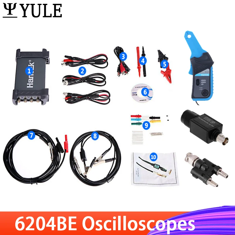 6204BE 70MHz Automatic Digital Oscilloscopes Diagnostic Tool 1GSa/s 4CH US B Virtual Oscilloscope Car Diagnostic Instrument Tool