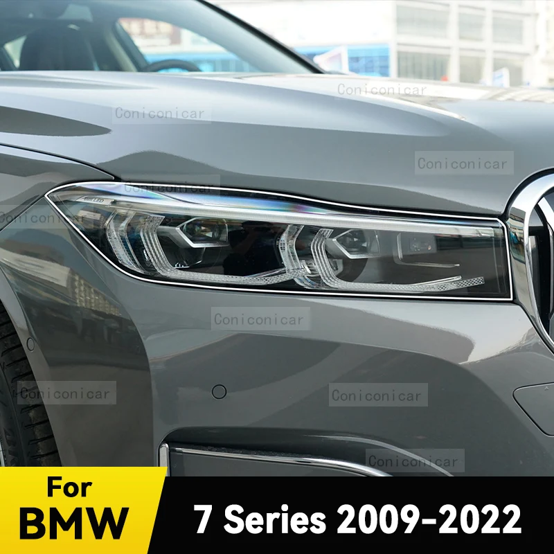 

For BMW 7 Series F01 F02 G11 G12 2009-2022 Car Headlight Protective Cover Film Front Light TPU Anti-scratch Headlamp Sticker