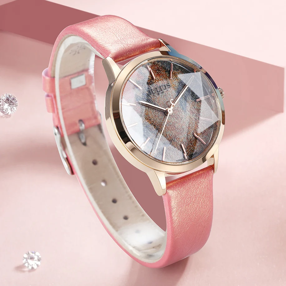 

Colorful Starry Sky Lady Women's Watch Japan Quartz Fine Hours Fashion Dress Leather Bracelet Girl Birthday Gift Julius No Box